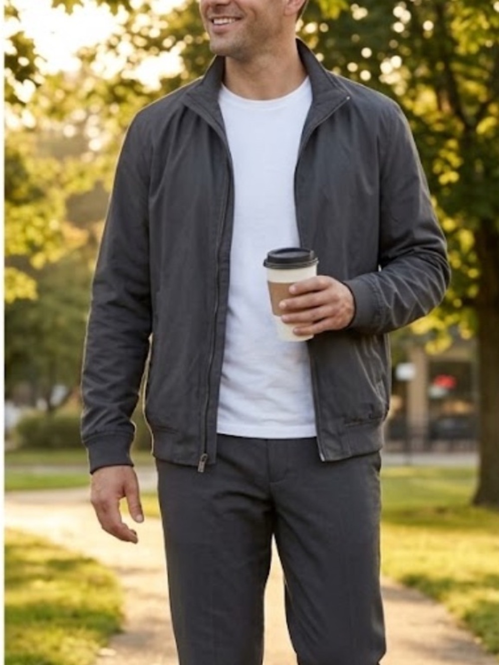 Van Heusen Men's Charcoal Gray Dress Pants